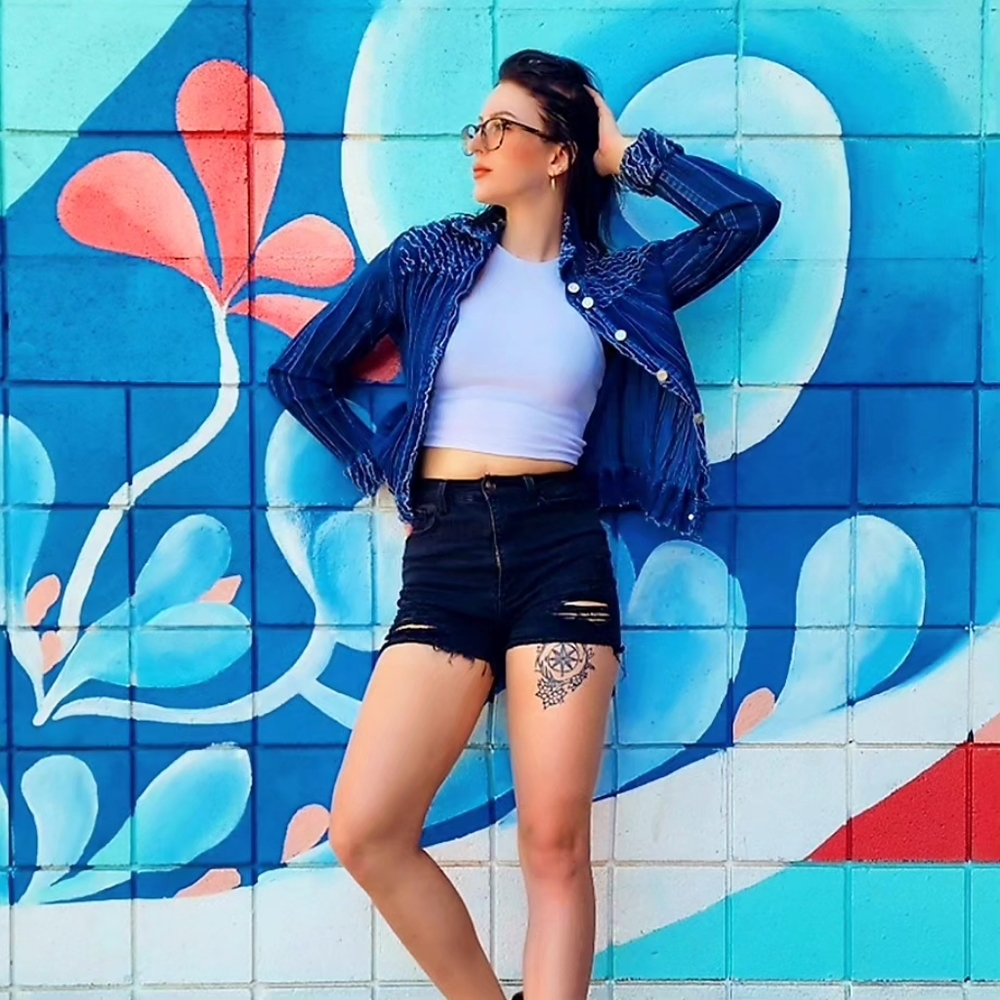 Vintage Ruffle Jean Jacket - Picture 4 of 4